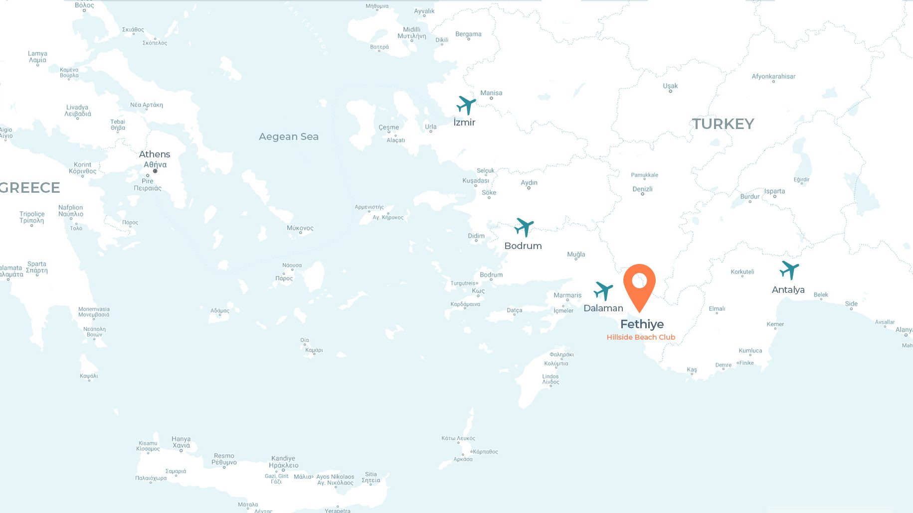 Fethiye kıyıları ve çevresindeki koylar
