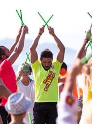 Sahilde açık hava etkinliği